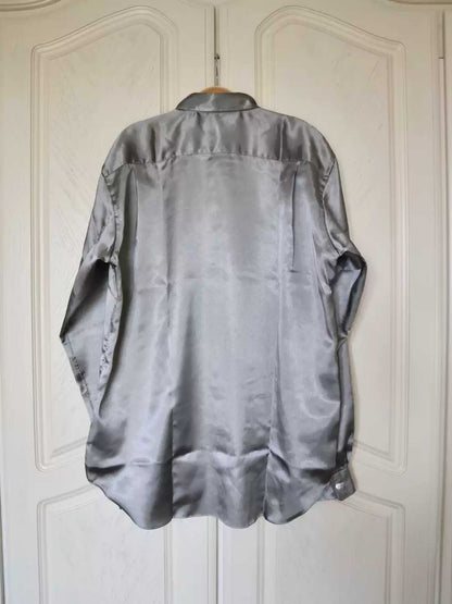 CDG Homme Plus 21SS "Metal Outlaw" Silver Shirt