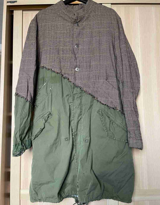 greg-lauren-patchwork-long-sleeve-jacketMen's / US L / EU 52-54 / 3GreenGently Used in Green, Men's / US L / EU 52-54 / 3,Gently Used