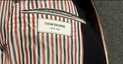 Thom Browne 15SS runway baseball jacket