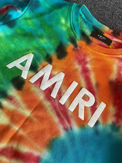 AMIRI Tie Dye Logo Crewneck