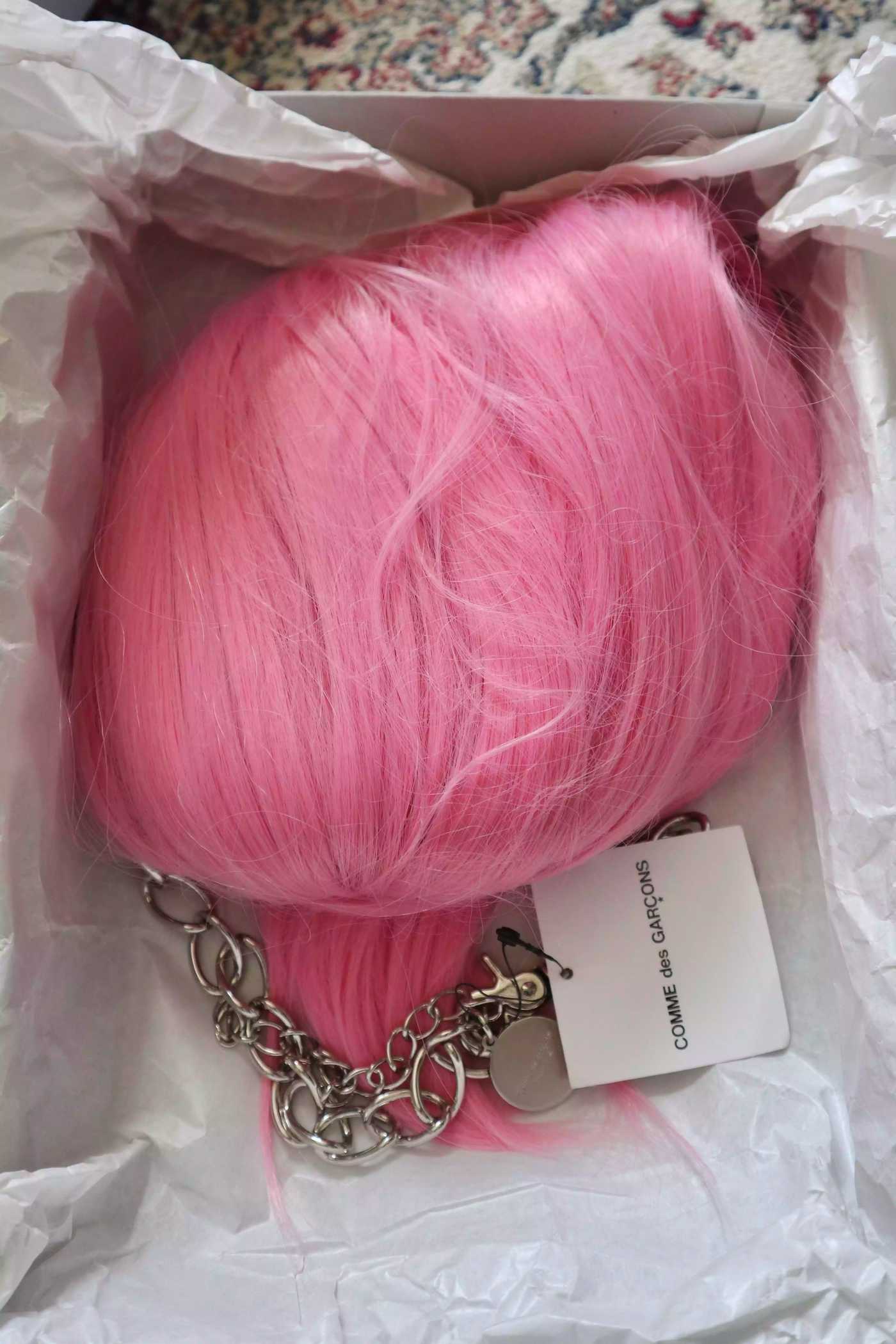 CDG Homme Plus 20AW "Coulor Resistance" Pink Wigs Necklace