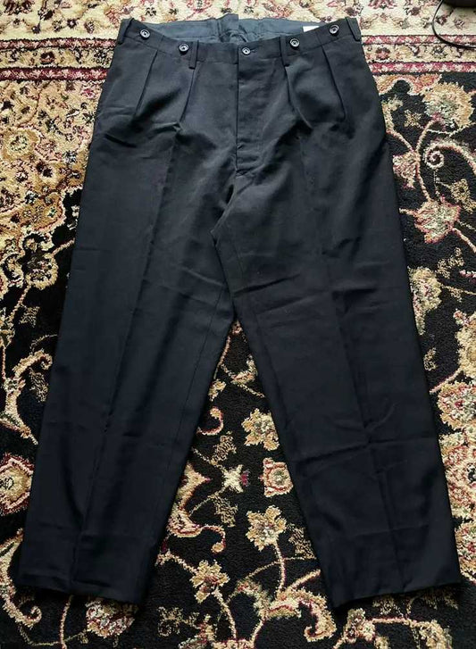 yohji-yamamoto-adjustable-waist-suit-pantsMen's / US 32 / EU 48BlackGently Used in Black, Men's / US 32 / EU 48,Gently Used