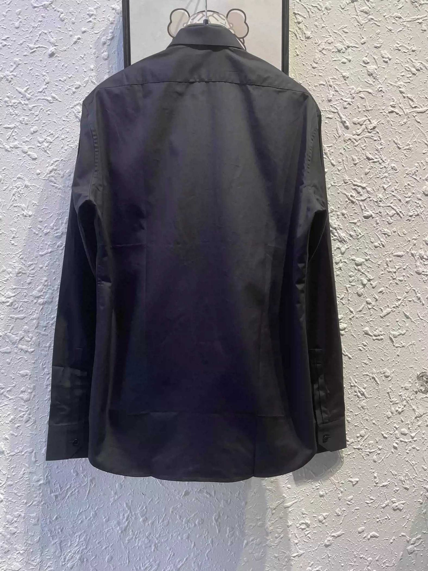 Saint Laurent Henry Collar Black Shirt