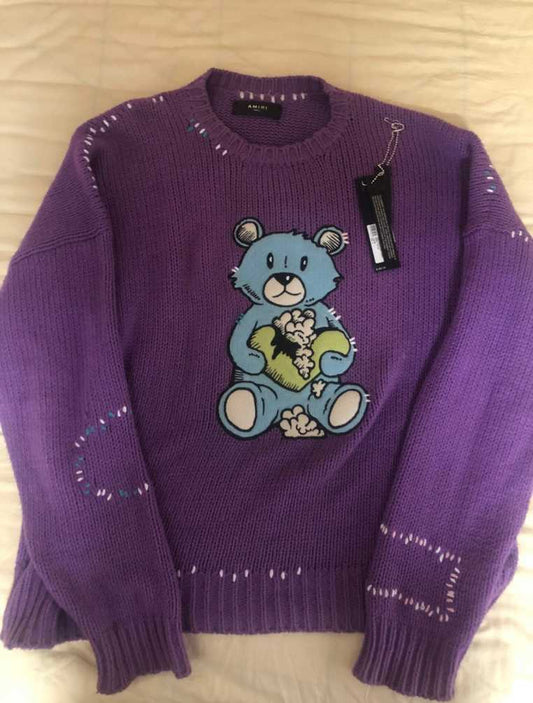 amiri-bear-os-sweaterMen's / US S / EU 44-46 / 1PurpleGently Used in Purple, Men's / US S / EU 44-46 / 1,Gently Used