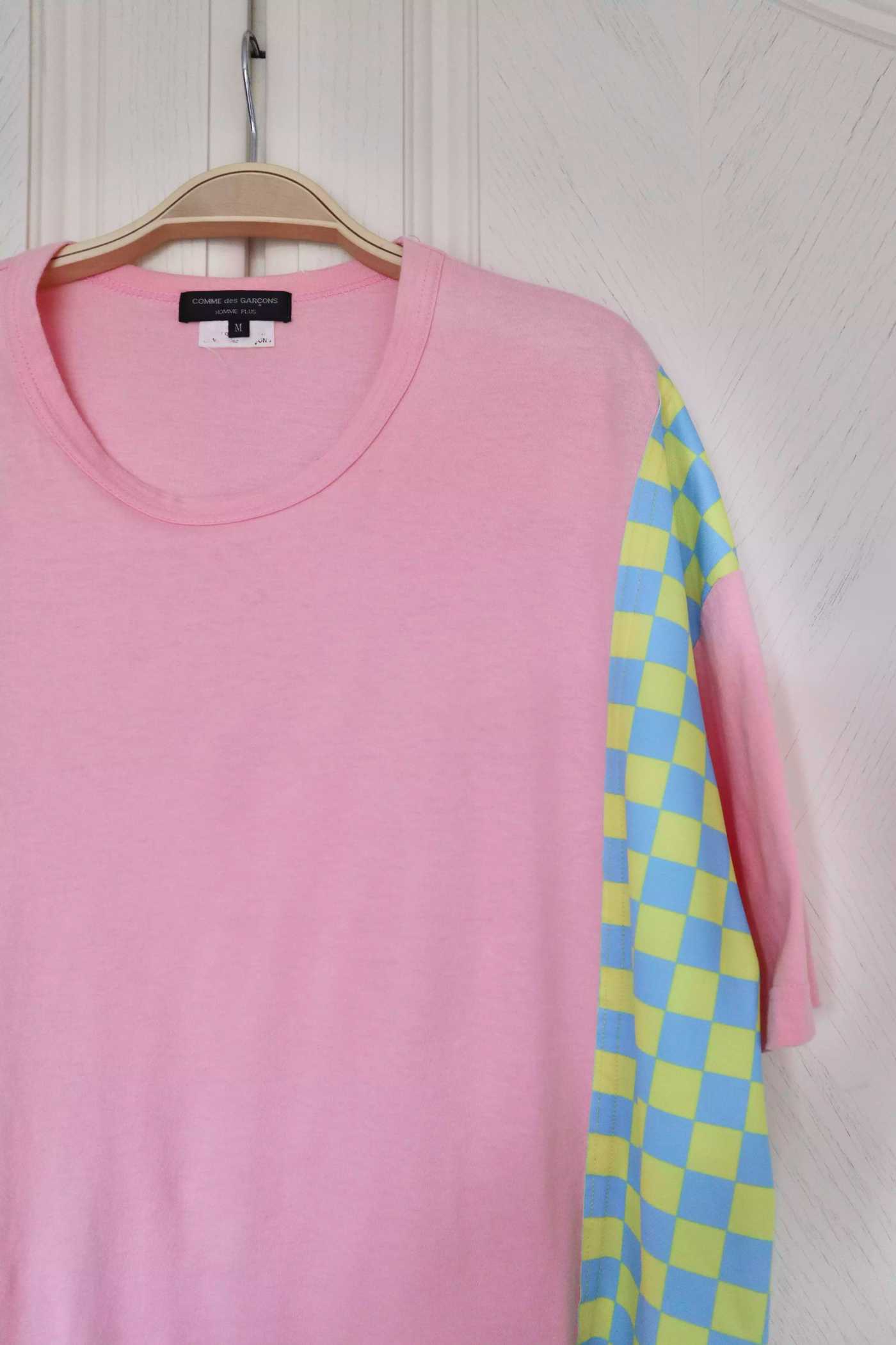 CDG Homme Plus 18SS "Disco" Checked Patchwork Tee