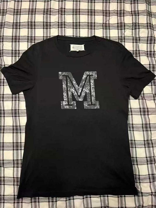 maison-margiela-black-m-print-short-sleevesMen's / US M / EU 48-50 / 2BlackGently Used in Black, Men's / US M / EU 48-50 / 2,Gently Used