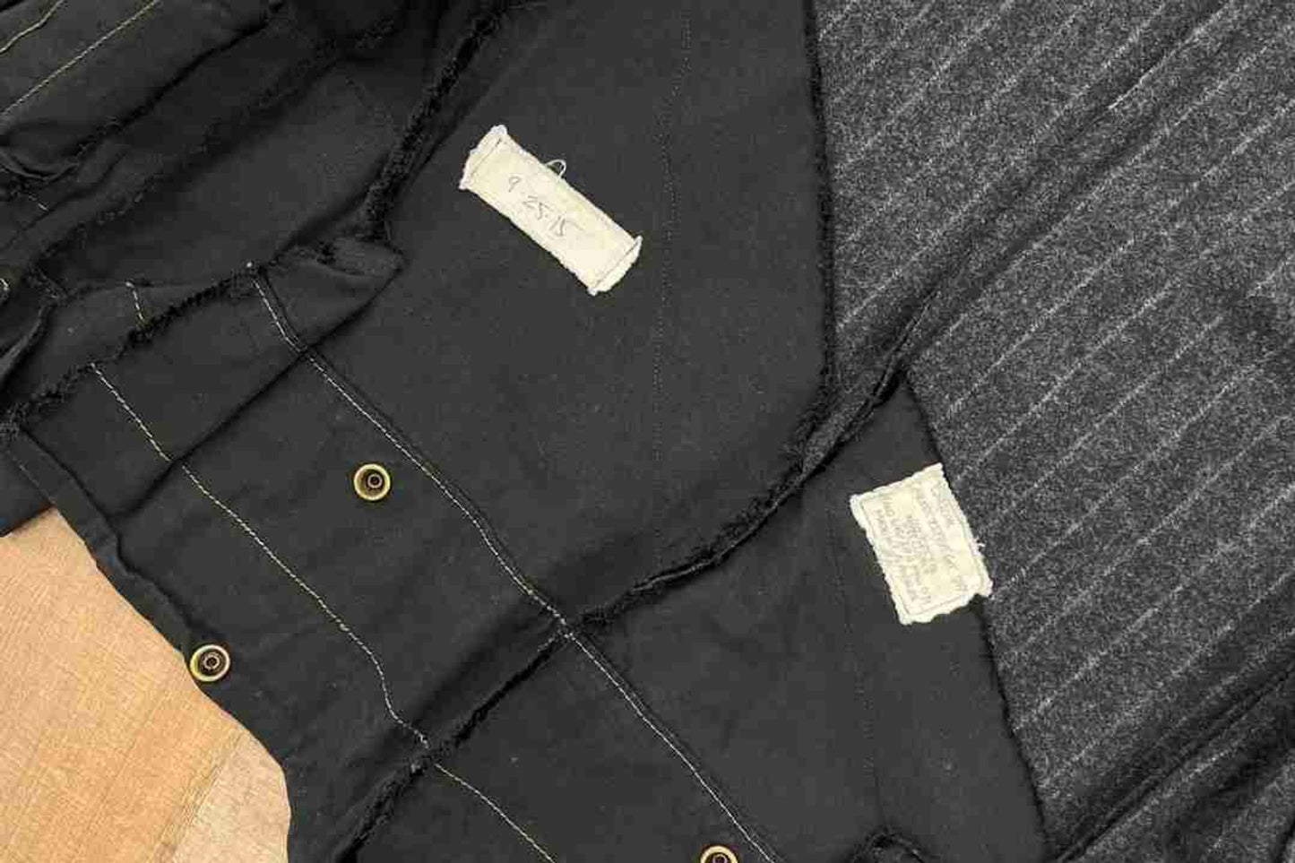 Greg Lauren Antique fabric patchwork cashmere suit
