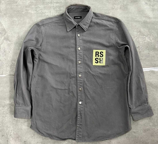 rafsimons-18aw-leather-shirtMen's / US M / EU 48-50 / 2GreyGently Used in Grey, Men's / US M / EU 48-50 / 2,Gently Used