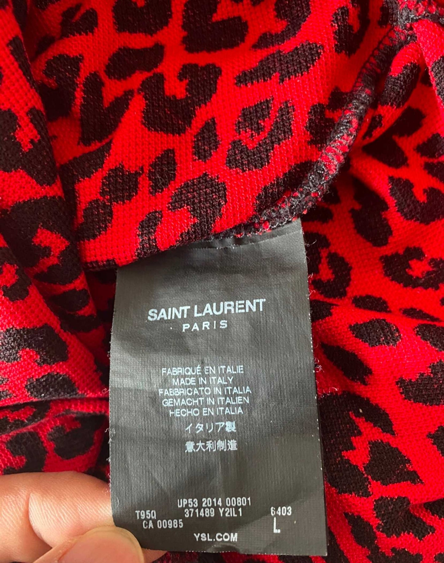 Saint Laurent Leopard print Polo Shirt