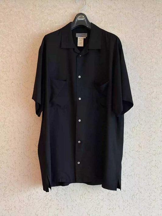 yohji-yamamoto-99ss-wool-opencollar-shirtMen's / US M / EU 48-50 / 2BlackGently Used in Black, Men's / US M / EU 48-50 / 2,Gently Used