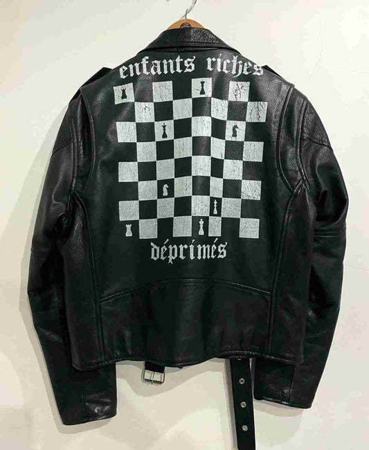 enfants-riches-deprimescheckerboard-leather-jacketMen's / US M / EU 48-50 / 2BlackGently Used in Black, Men's / US M / EU 48-50 / 2,Gently Used